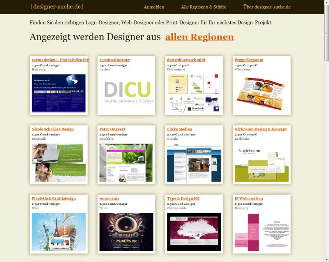 Screenshot Designer-Suche.de