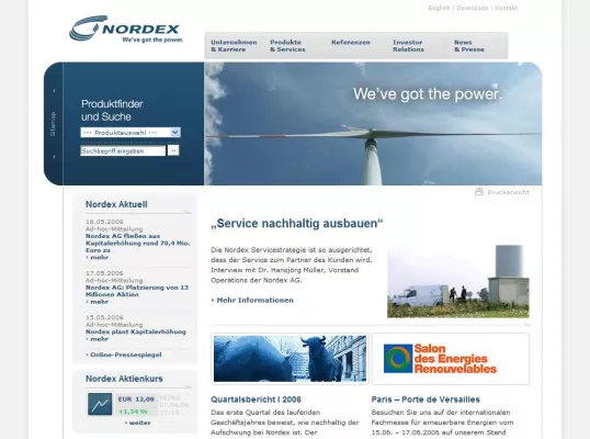 Bild: superReal bringt frischen Wind für Nordex AG