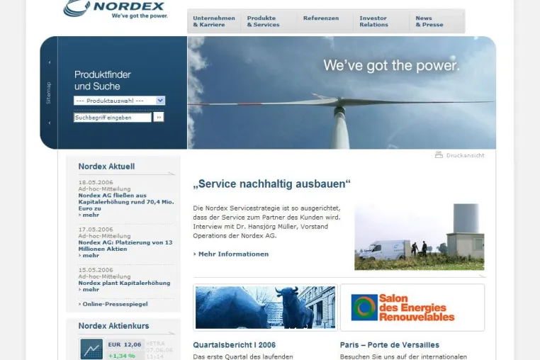 superReal bringt frischen Wind für Nordex AG Bild: superReal bringt frischen Wind für Nordex AG