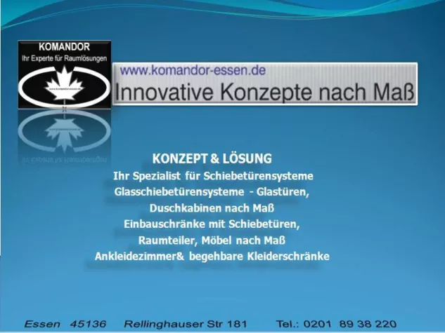 Einbauschränke nach Maß mit Schiebetüren Komandor Essen Bild: Einbauschränke nach Maß mit Schiebetüren Komandor Essen