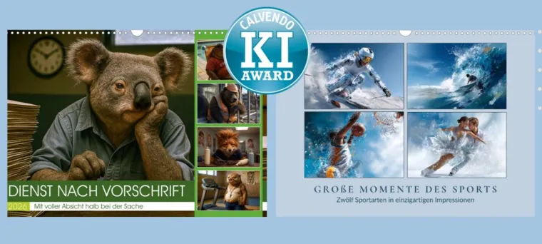 Bild: Mensch und KI im kreativen Zusammenspiel: Die Gewinner des CALVENDO KI-Kalender Awards stehen fest