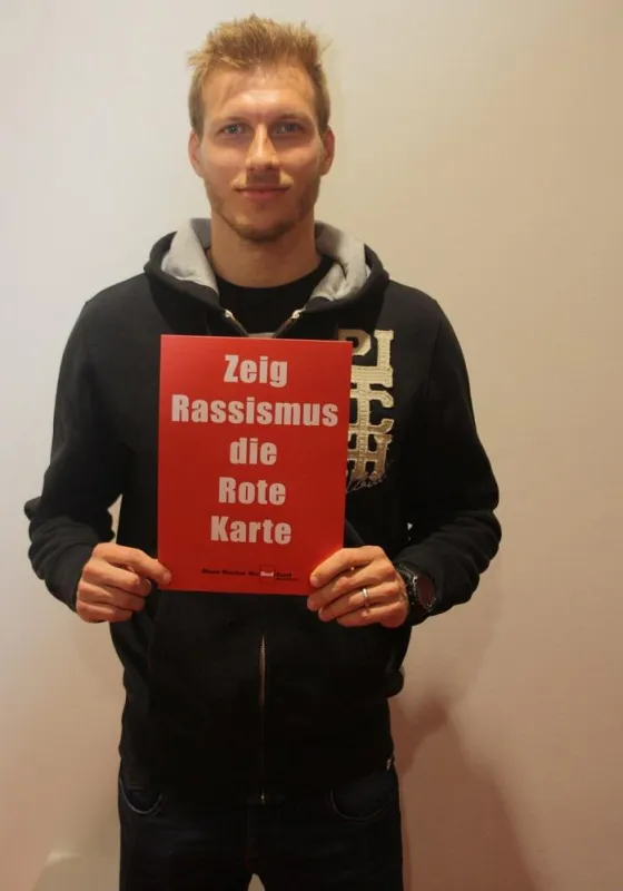 Ragnar Klavan, Spieler vom FC Augsburg, war beim ersten Workshop mit dabei