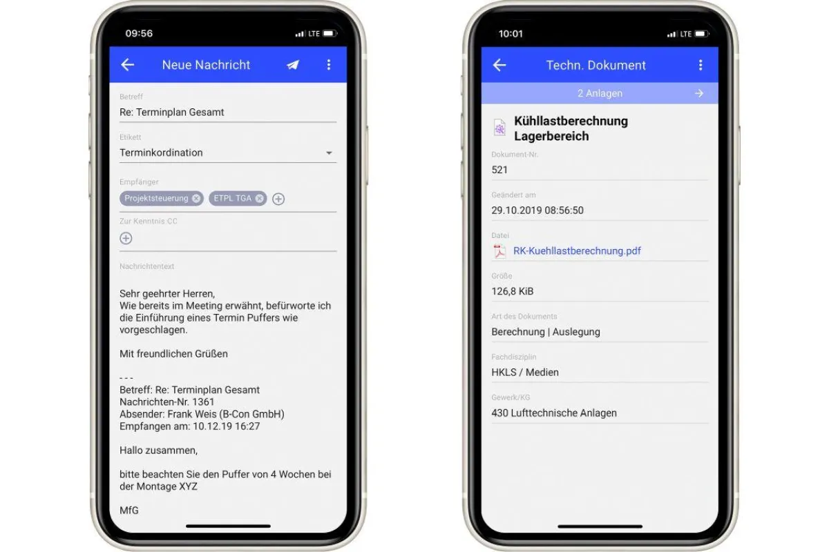 Nachrichten und Dokumente auf dem Smartphone