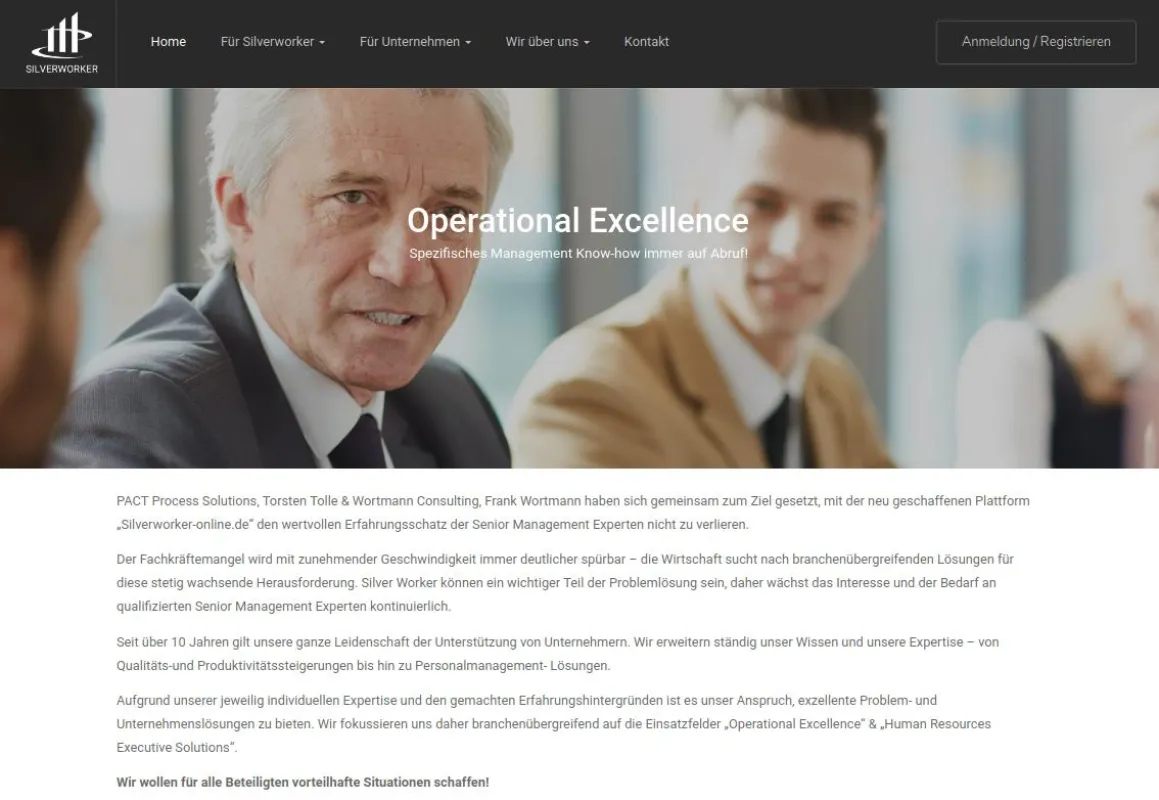 orm für die Vermittlung ehemaliger Fach- und Führungskräfte: www.silverworker-online.de