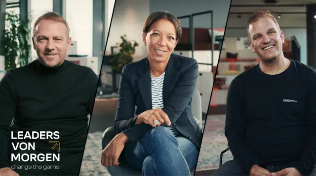 Bild: "Leaders von Morgen" Online-Lernserie mit Hansi Flick, Janina Kugel und Philipp Depiereux 