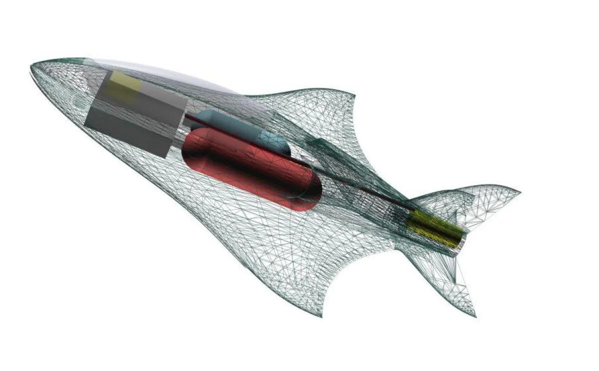 So sieht er aus, der fliegende HyFish, den das Deutsche Zentrum für Luft- und Raumfahrt e.V. (DLR) auf der Messe zum sechsten internationalen Brennstoffzellen-Kongress „f-cell“ in Stuttgart am 25. & 2