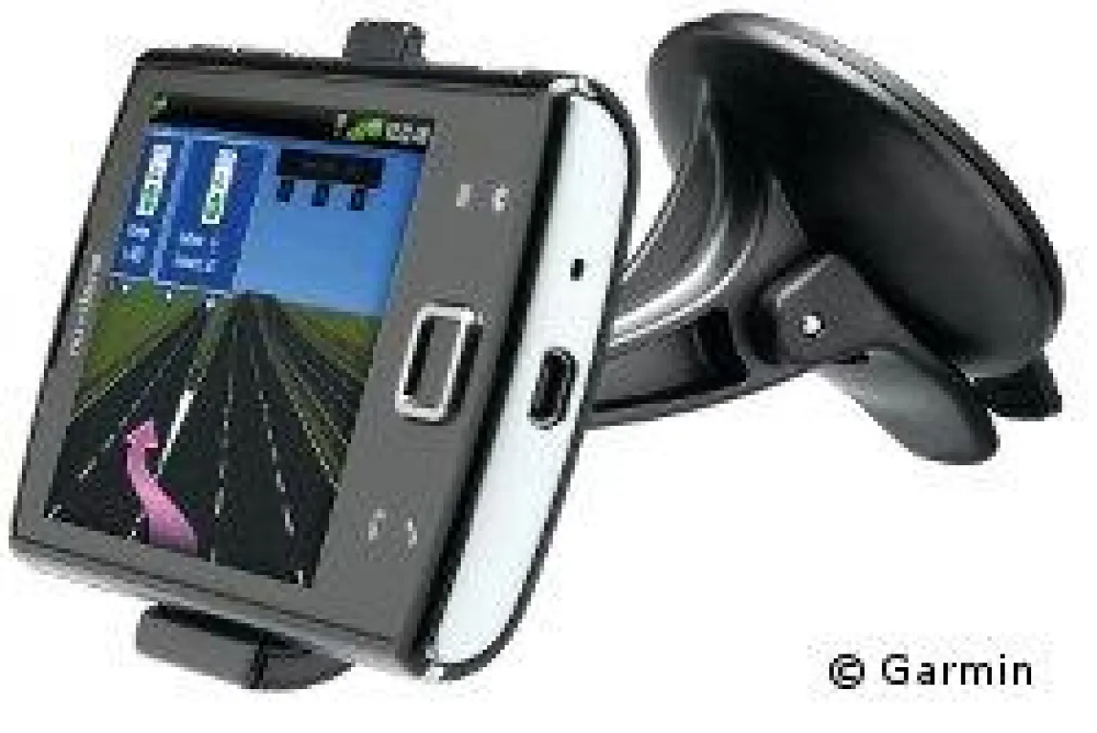 Das Garmin-Asus nüvifone A50 wird serienmäßig mit einer Kfz-Halterung geliefert