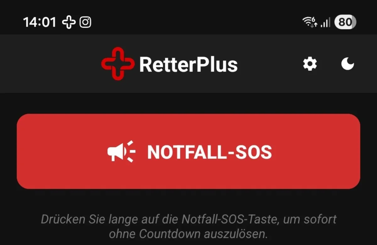 RetterPlus Notfall-App Screenshot