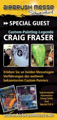 Bild: Airbrush Messe Schweinfurt 2010 erwartet Tuning-Star Craig Fraser aus den USA