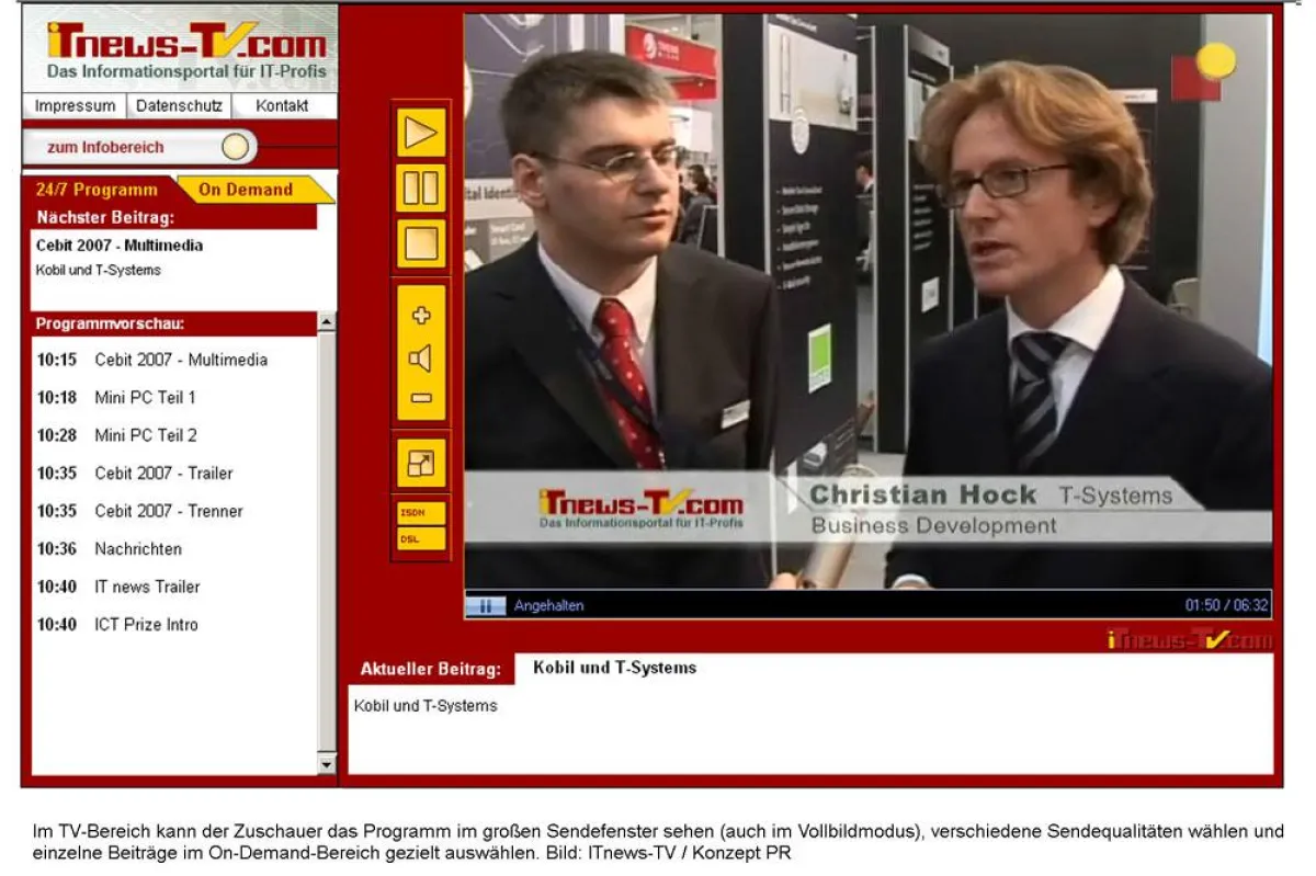 Nach dem Relaunch heißt EDV-TV nun ITnews-TV und bietet neben dem TV-Tool einen umfangreichen Infobereich.