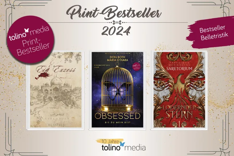 Bild: Print-Jahresbestseller 2024 – Romance erobert die Print-on-Demand-Bestsellerliste