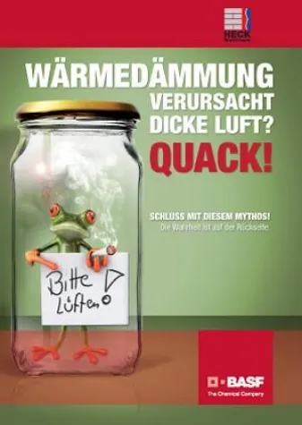 Wärmedämmung verursacht dicke Luft – Schluss mit dem Mythos Bild: Wärmedämmung verursacht dicke Luft – Schluss mit dem Mythos