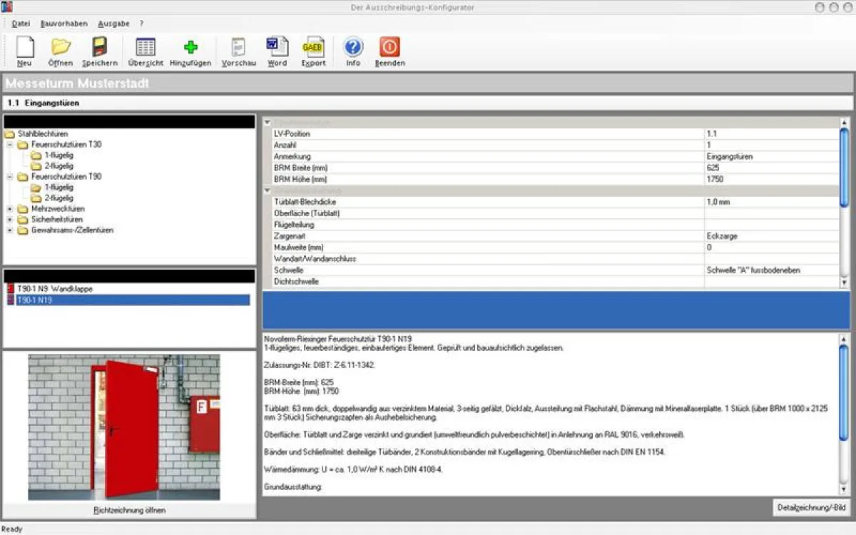 Der neue Ausschreibungs-Konfigurator von Novoferm Riexinger