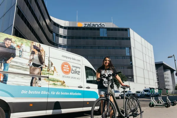 Bild: Digital und nachhaltig: Zalando mobilisiert Mitarbeiter mit dem Dienstfahrrad-Programm von Company Bike