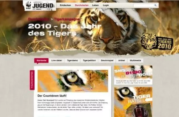 Bild: WWF Jugend startet mit Weitclick die Suche nach dem Amur Tiger