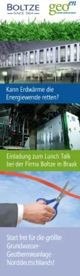 Bild: Einladung zur Eröffnung der größten Grundwasser-Geothermieanlage Norddeutschlands
