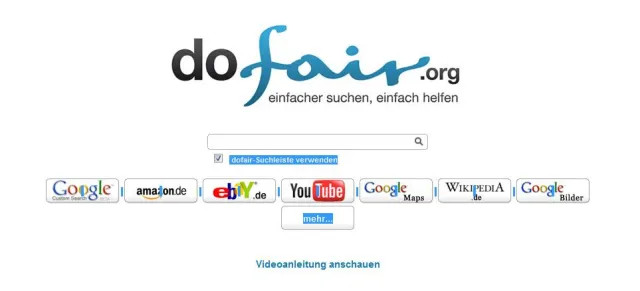 Bild: Suchmaschine dofair.de bringt Spenden für den guten Zweck