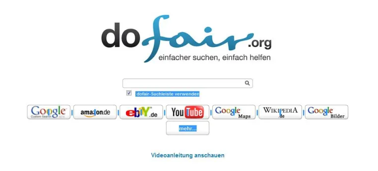 Suchmaschine dofair.de bringt Spenden für den guten Zweck Bild: Suchmaschine dofair.de bringt Spenden für den guten Zweck
