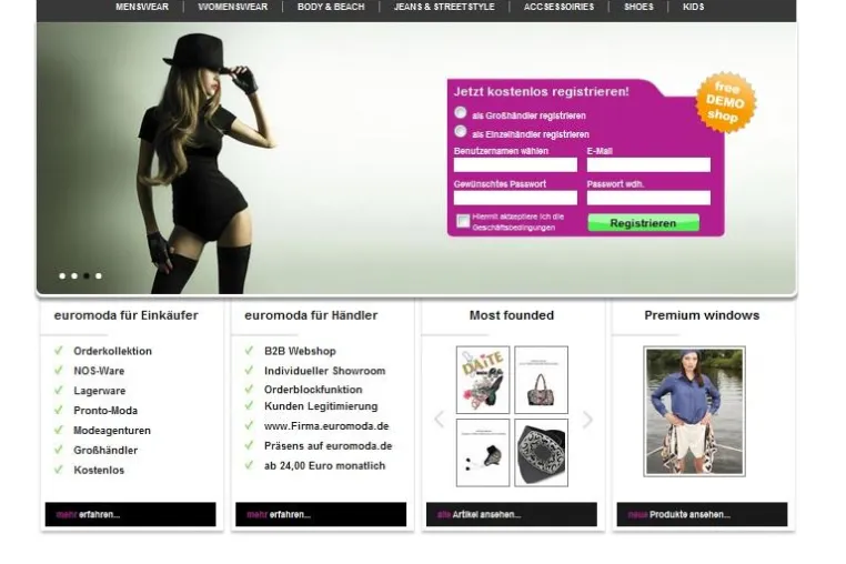 Bild: Launch der Online-Modemesse für den internationalen Fachhandel – euromoda.de