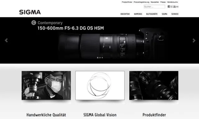 Bild: Aufgepasst! SIGMA Internetpräsenz in neuem Look