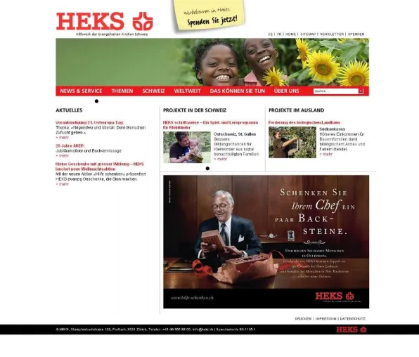 heks.ch – Das Hilfswerk der Evangelischen Kirchen Schweiz mit neuem Internetauftritt von snowflake Bild: heks.ch – Das Hilfswerk der Evangelischen Kirchen Schweiz mit neuem Internetauftritt von snowflake