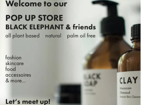 Veganer Pop Up Store: Black Elephant & Friends bringen Food, Fashion und Fun in die Vorweihnachtszeit Bild: Veganer Pop Up Store: Black Elephant & Friends bringen Food, Fashion und Fun in die Vorweihnachtszeit