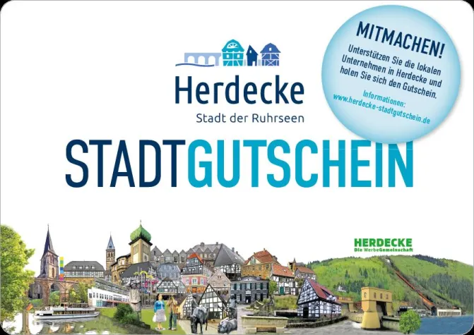 Der Herdecke Stadtgutschein ist da Bild: Der Herdecke Stadtgutschein ist da