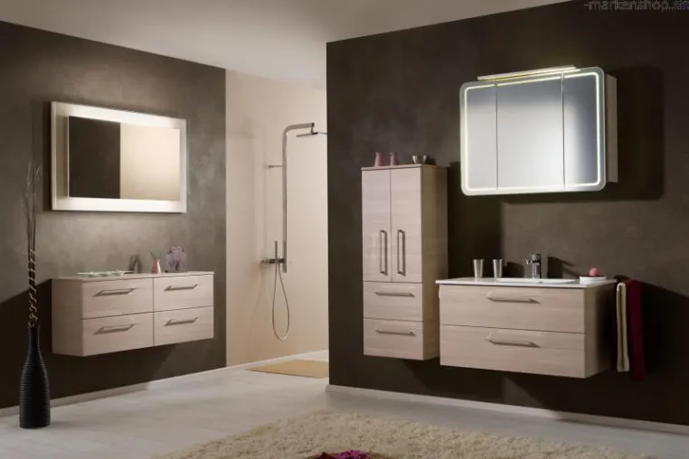 Neue Badezimmermöbel in natürlichen Farben beim badmöbel-markenshop Bild: Neue Badezimmermöbel in natürlichen Farben beim badmöbel-markenshop