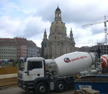 Bild: Grafe Beton: Transportbeton an der Frauenkirche in Dresden