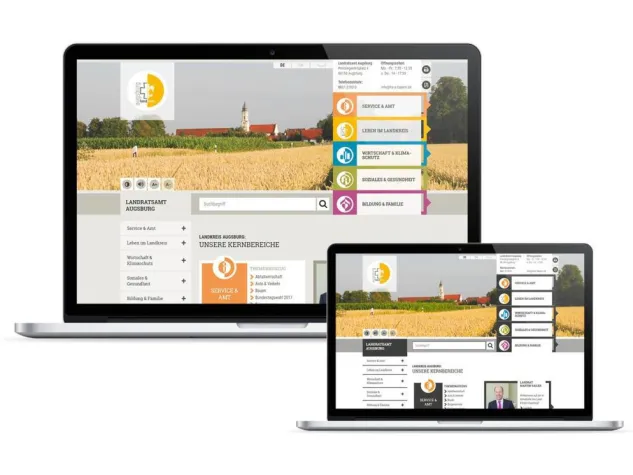 Bild: Benutzerfreundlich & barrierefrei – creationell überarbeitet Webseite des Landkreises Augsburg