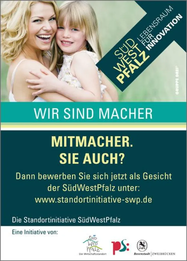Ähnlich wie in diesem Beispiel werden die Gewinner des Testimonial-Wettbewerbs auf Plakaten & Co für Ihre Region werben.