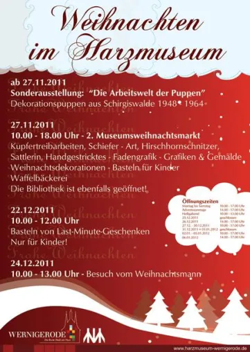 2. Museumsweihnachtsmarkt im Harzmuseum am 27.11.2011 Bild: 2. Museumsweihnachtsmarkt im Harzmuseum am 27.11.2011