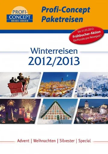 Neuer Gruppenkatalog für Advent, Weihnachten und Silvester 2012/13 erschienen Bild: Neuer Gruppenkatalog für Advent, Weihnachten und Silvester 2012/13 erschienen