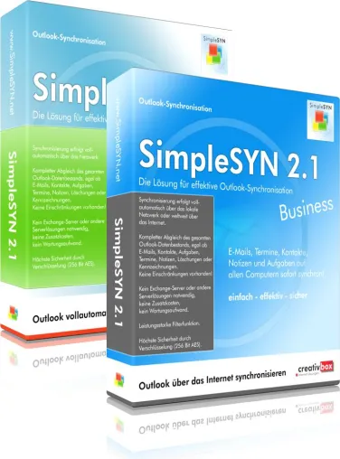 SimpleSYN 2.1: Jetzt in zwei neuen Editionen und weltweiter Synchronisierung von Outlook über das Internet Bild: SimpleSYN 2.1: Jetzt in zwei neuen Editionen und weltweiter Synchronisierung von Outlook über das Internet