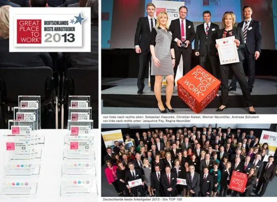 Neumüller Ingenieurbüro GmbH erhält Auszeichnung „Deutschlands Beste Arbeitgeber 2013“ Bild: Neumüller Ingenieurbüro GmbH erhält Auszeichnung „Deutschlands Beste Arbeitgeber 2013“