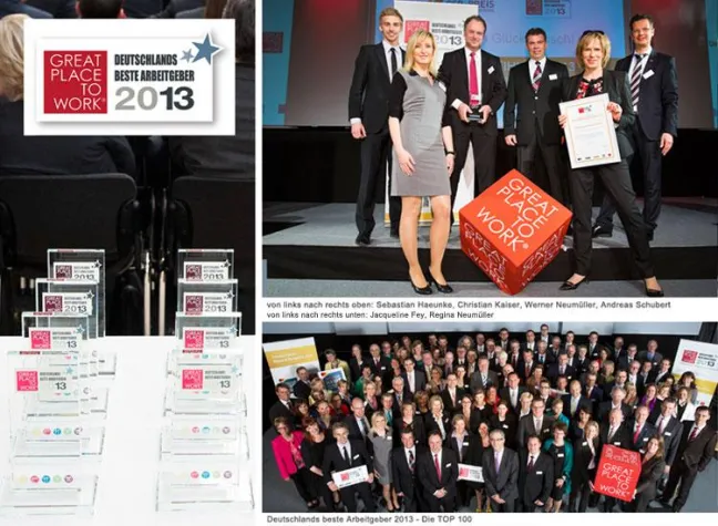 Neumüller Ingenieurbüro GmbH erhält Auszeichnung „Deutschlands Beste Arbeitgeber 2013“ Bild: Neumüller Ingenieurbüro GmbH erhält Auszeichnung „Deutschlands Beste Arbeitgeber 2013“