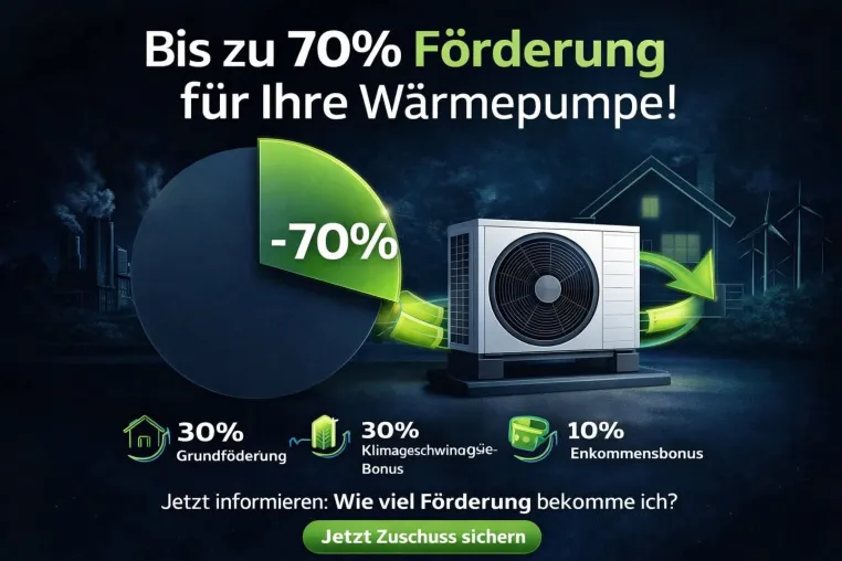 Bild: Novagreen Energy informiert: Wärmepumpen-Förderung 2026 in Deutschland.
