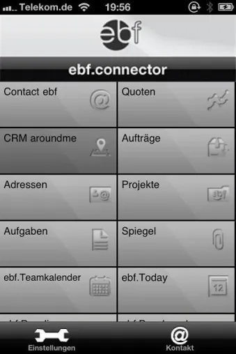 Bild: ebf mit neuem ebf.connector für Android, BlackBerry, iPhone und iPad