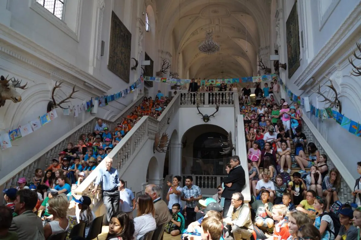 Über 200 bayerische Schulkinder kamen zur Preisverleihung ins Jagd- und Fischereimuseum München