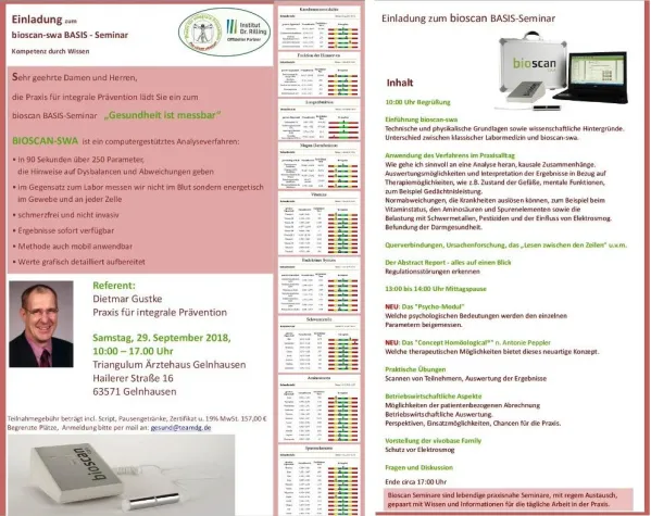 Bild: Bioscan-swa Basis-Seminar 29.09.18 Ärztehaus Triangulum Gelnhausen