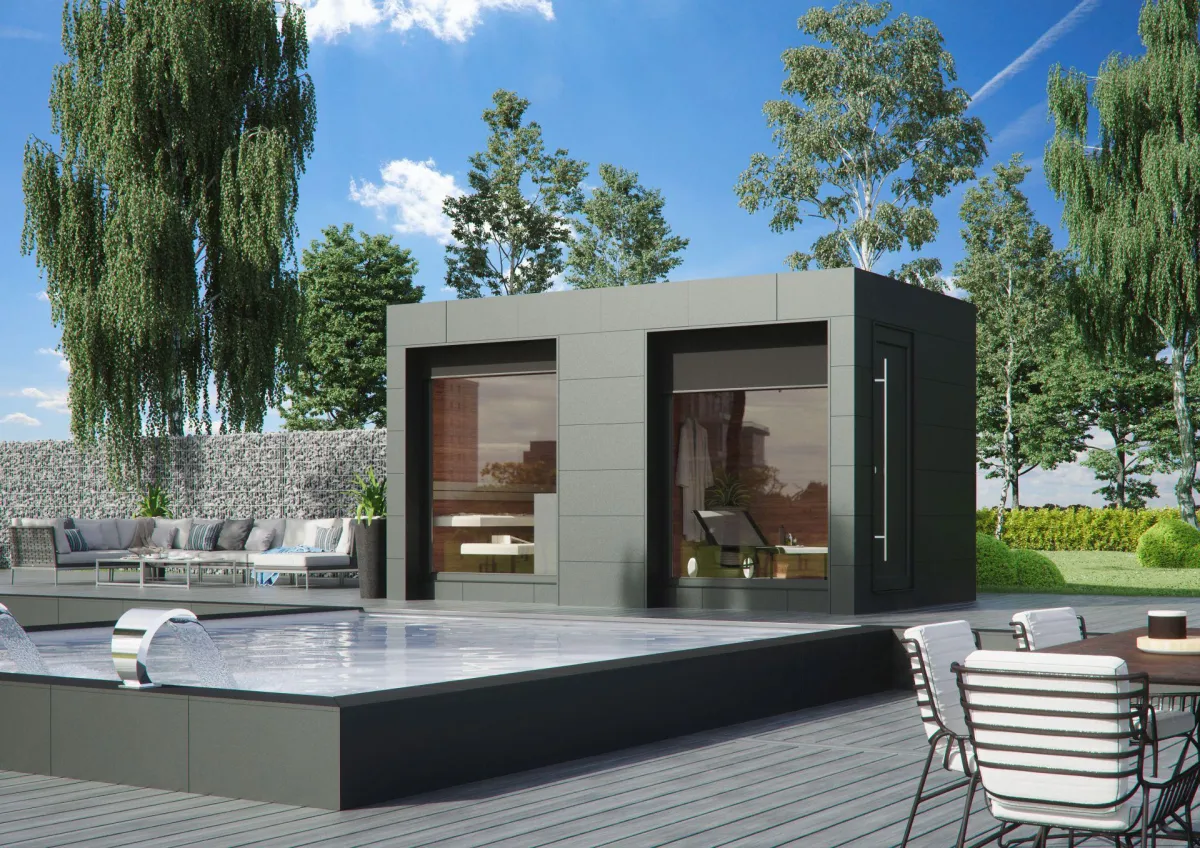 Die neuen Design-Saunahäuser vereinen Design und Funktion par excellence.