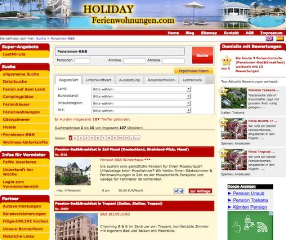 Bild: Ferienwohnungen weltweit von privaten Anbietern mieten