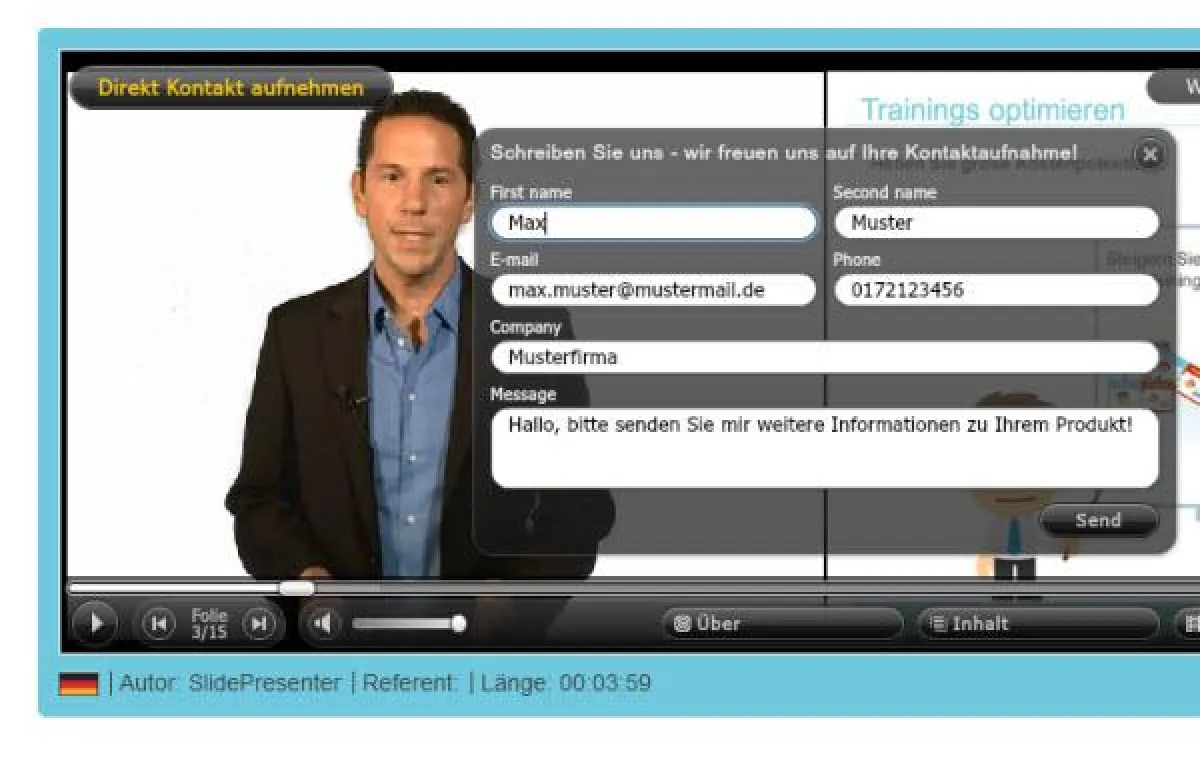 Der Opportunity Button im SlidePresenter Player