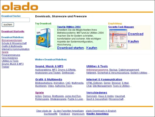 Bild: olado.de: 20.000 Computer-Programme testen und kaufen
