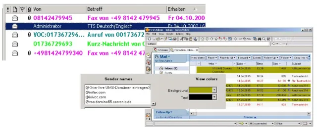 Bild: Mehr Übersicht im Posteingang - IXI-UMS Nachrichten optisch hervorheben
