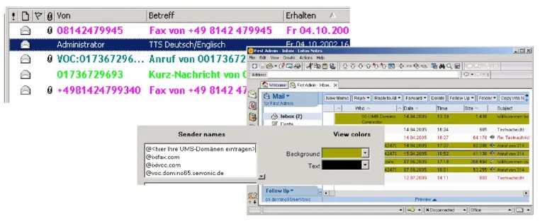 Bild: Mehr Übersicht im Posteingang - IXI-UMS Nachrichten optisch hervorheben