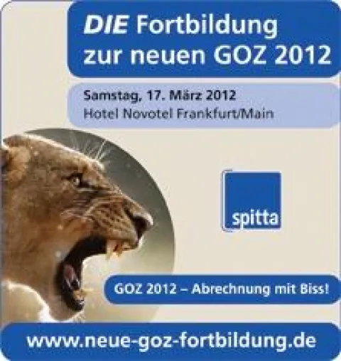 Bild: Spitta veranstaltet DIE Fortbildung zur neuen GOZ 2012 in Frankfurt