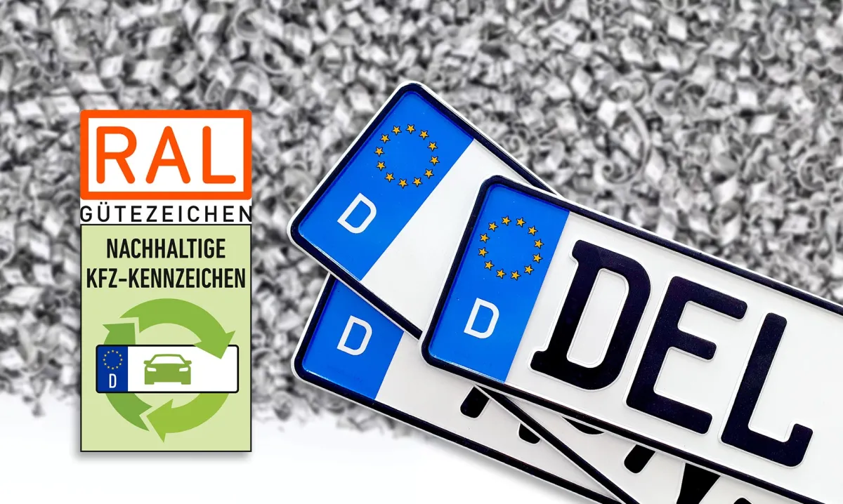 Moderne Kennzeichen werden größtenteils aus recyceltem Material hergestellt. (© Tönjes Holding AG)