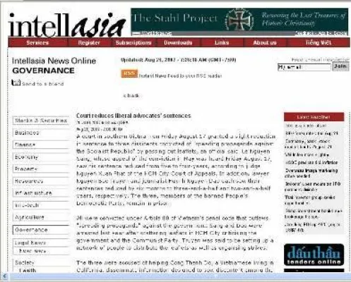 Bild: Vietnam: Ausländische Webseite soll nicht über Dissidentenprozesse berichten