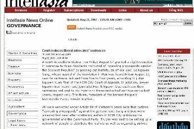 Vietnam: Ausländische Webseite soll nicht über Dissidentenprozesse berichten Bild: Vietnam: Ausländische Webseite soll nicht über Dissidentenprozesse berichten
